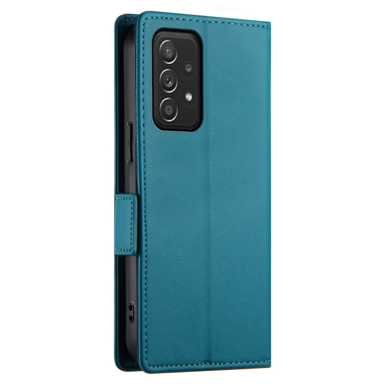 For Samsung Galaxy A52 4G / 5G Side Buckle Magnetic Frosted Leather Phone Case