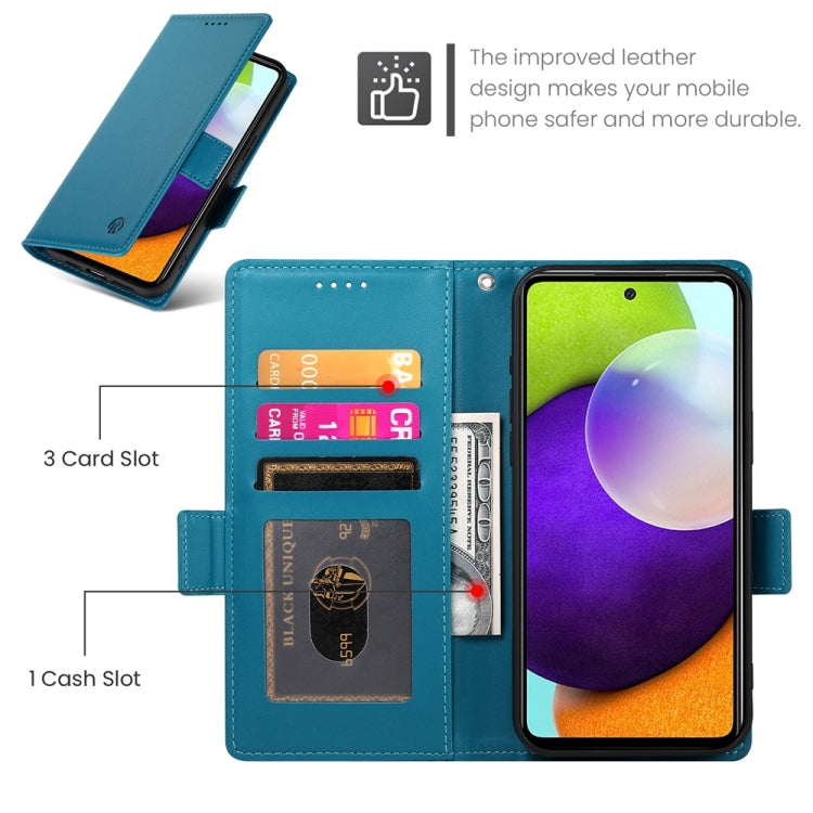 For Samsung Galaxy A52 4G / 5G Side Buckle Magnetic Frosted Leather Phone Case
