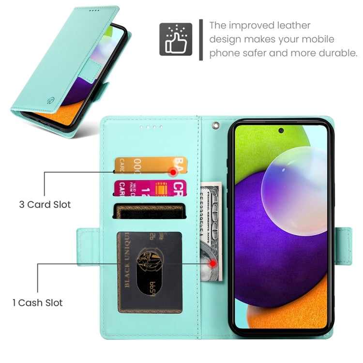 For Samsung Galaxy A52 4G / 5G Side Buckle Magnetic Frosted Leather Phone Case