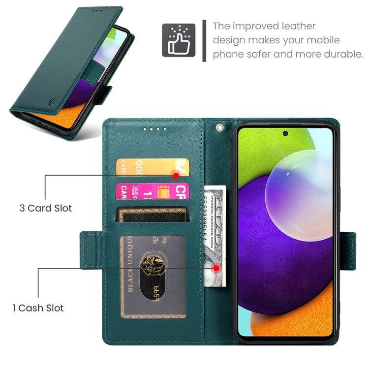 For Samsung Galaxy A52 4G / 5G Side Buckle Magnetic Frosted Leather Phone Case