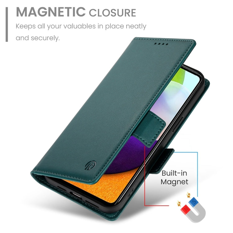 For Samsung Galaxy A52 4G / 5G Side Buckle Magnetic Frosted Leather Phone Case