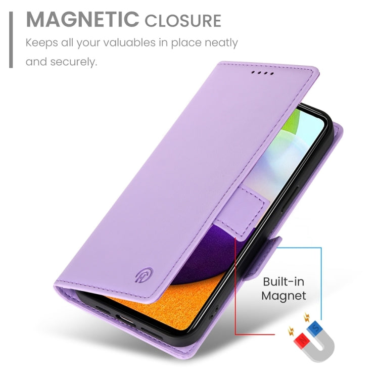 For Samsung Galaxy A52 4G / 5G Side Buckle Magnetic Frosted Leather Phone Case