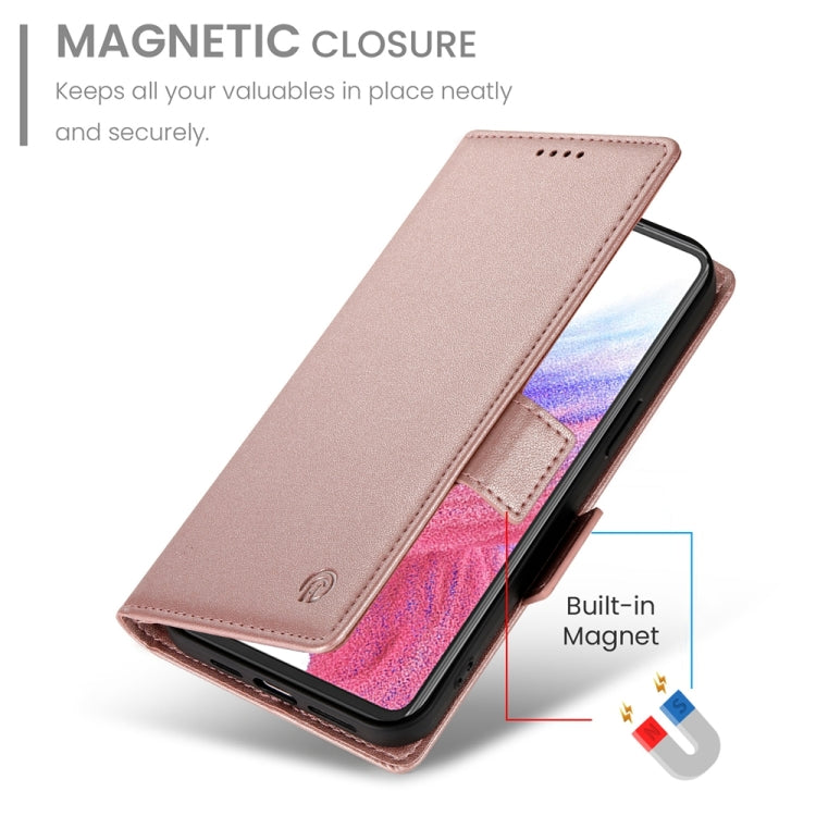 For Samsung Galaxy A53 5G Side Buckle Magnetic Frosted Leather Phone Case