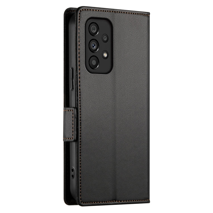 For Samsung Galaxy A53 5G Side Buckle Magnetic Frosted Leather Phone Case