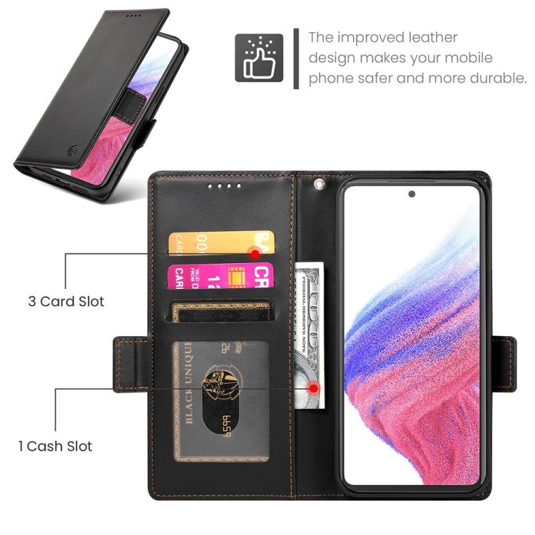 For Samsung Galaxy A53 5G Side Buckle Magnetic Frosted Leather Phone Case