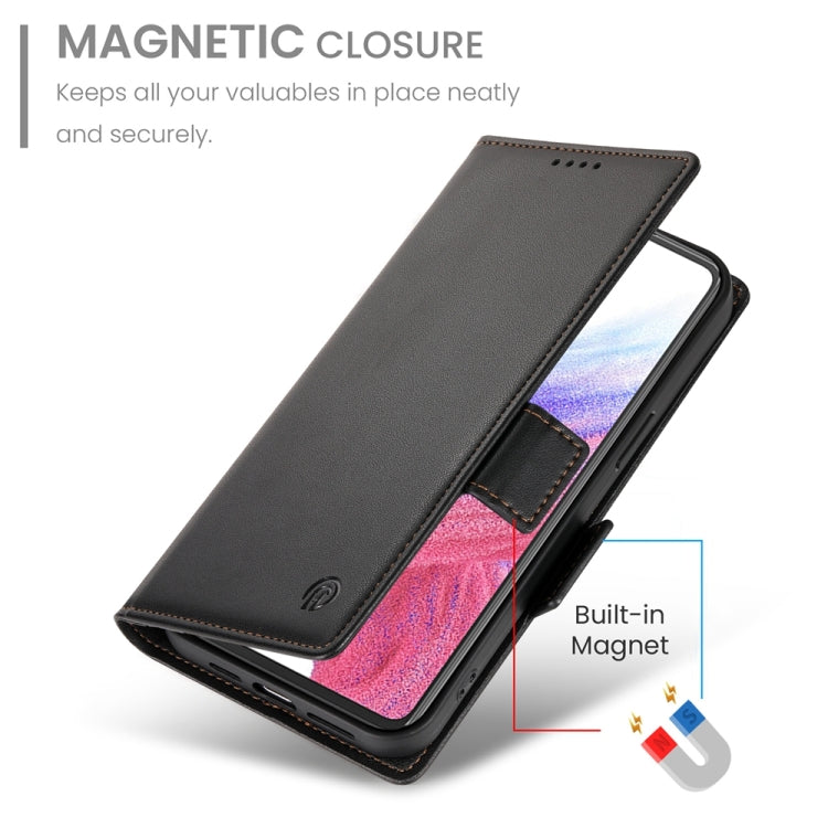 For Samsung Galaxy A53 5G Side Buckle Magnetic Frosted Leather Phone Case