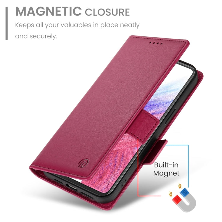 For Samsung Galaxy A53 5G Side Buckle Magnetic Frosted Leather Phone Case