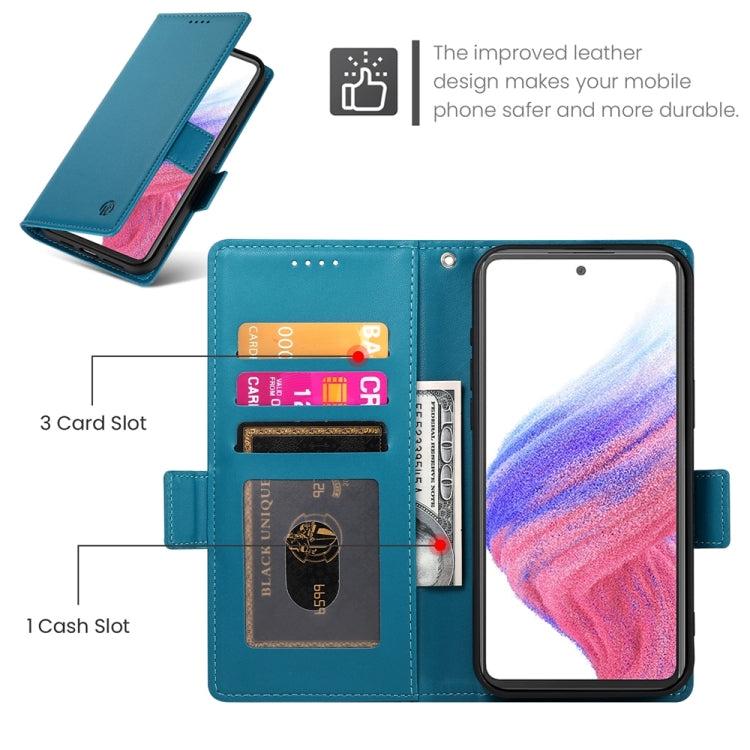 For Samsung Galaxy A53 5G Side Buckle Magnetic Frosted Leather Phone Case