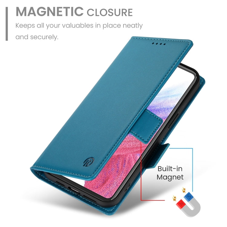 For Samsung Galaxy A53 5G Side Buckle Magnetic Frosted Leather Phone Case