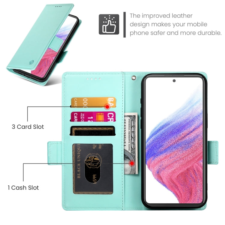 For Samsung Galaxy A53 5G Side Buckle Magnetic Frosted Leather Phone Case