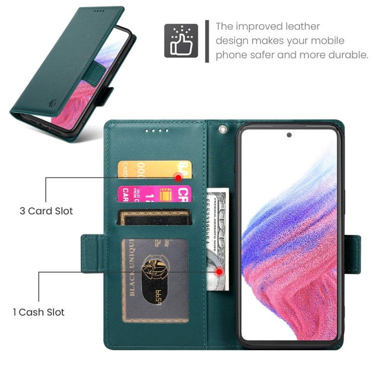 For Samsung Galaxy A53 5G Side Buckle Magnetic Frosted Leather Phone Case