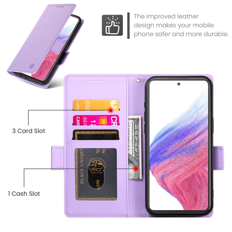 For Samsung Galaxy A53 5G Side Buckle Magnetic Frosted Leather Phone Case