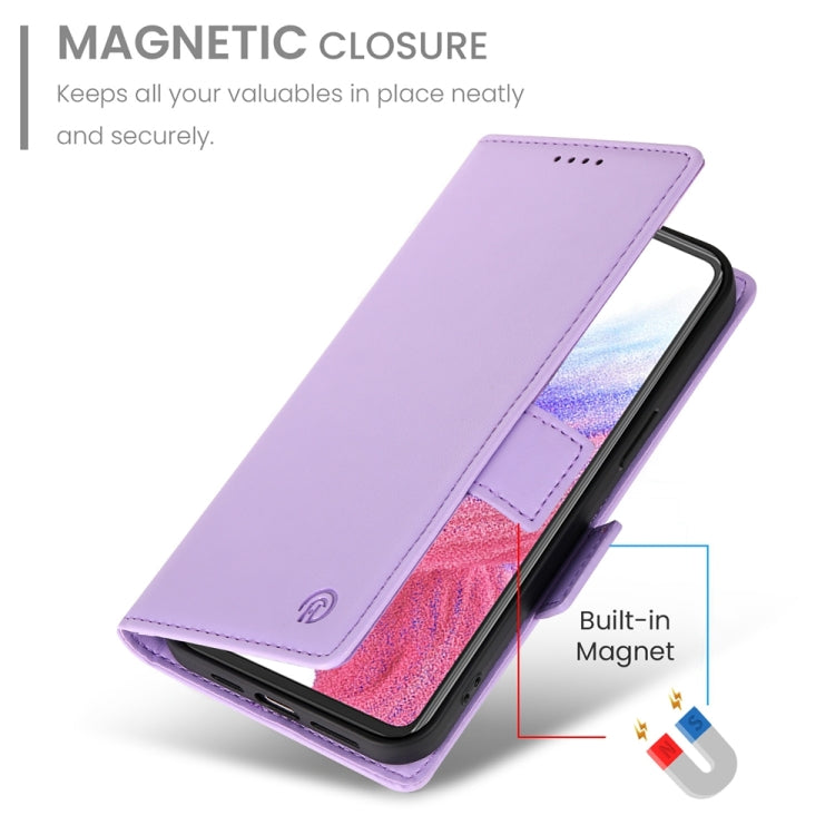 For Samsung Galaxy A53 5G Side Buckle Magnetic Frosted Leather Phone Case