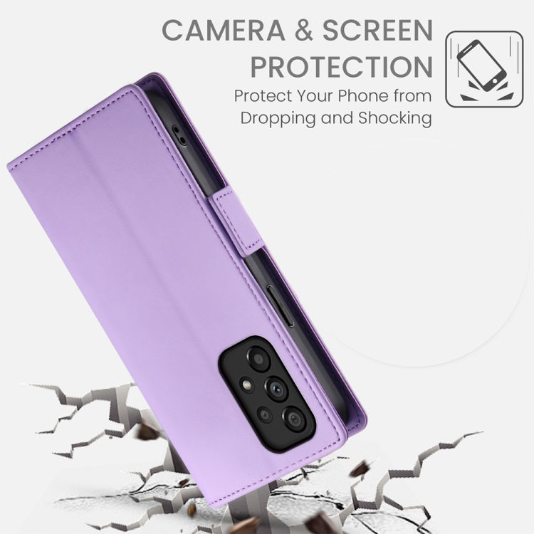 For Samsung Galaxy A53 5G Side Buckle Magnetic Frosted Leather Phone Case