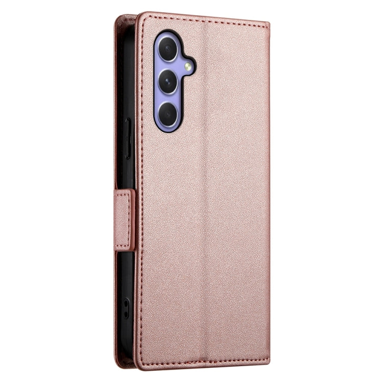 For Samsung Galaxy A54 5G Side Buckle Magnetic Frosted Leather Phone Case