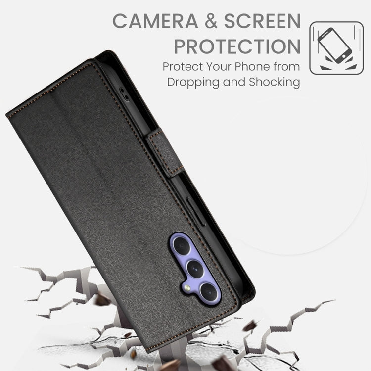 For Samsung Galaxy A54 5G Side Buckle Magnetic Frosted Leather Phone Case