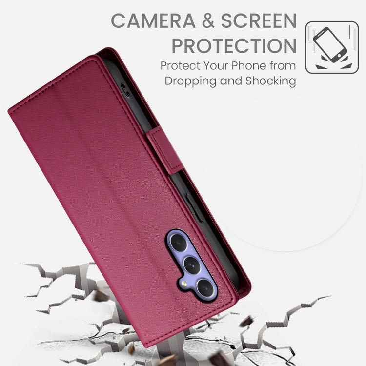 For Samsung Galaxy A54 5G Side Buckle Magnetic Frosted Leather Phone Case