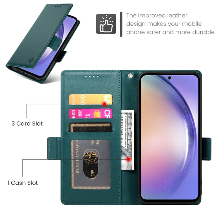 For Samsung Galaxy A54 5G Side Buckle Magnetic Frosted Leather Phone Case