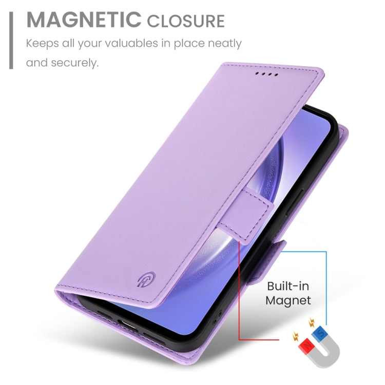 For Samsung Galaxy A54 5G Side Buckle Magnetic Frosted Leather Phone Case