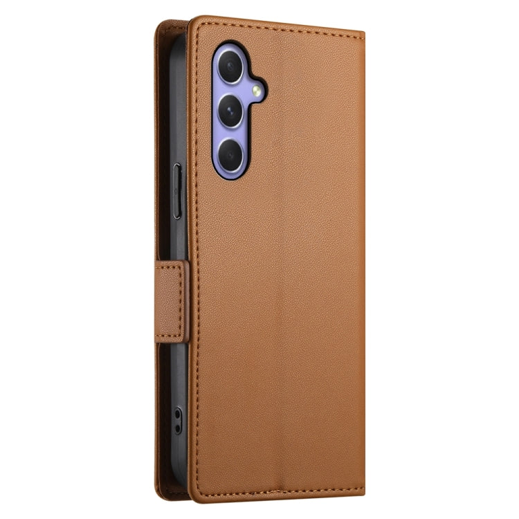 For Samsung Galaxy A54 5G Side Buckle Magnetic Frosted Leather Phone Case