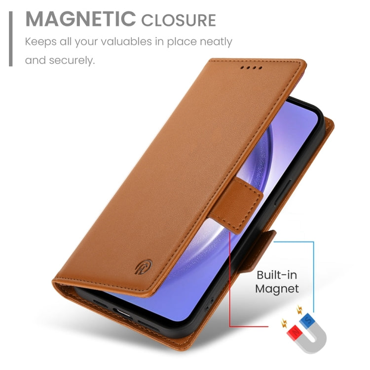 For Samsung Galaxy A54 5G Side Buckle Magnetic Frosted Leather Phone Case