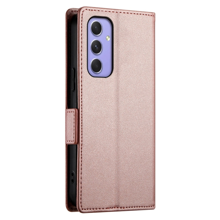 For Samsung Galaxy A55 5G Side Buckle Magnetic Frosted Leather Phone Case