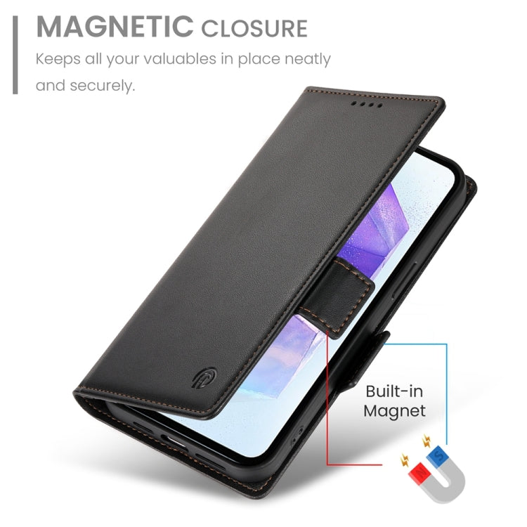 For Samsung Galaxy A55 5G Side Buckle Magnetic Frosted Leather Phone Case