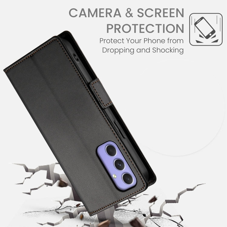 For Samsung Galaxy A55 5G Side Buckle Magnetic Frosted Leather Phone Case