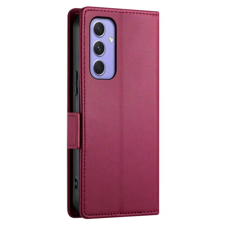 For Samsung Galaxy A55 5G Side Buckle Magnetic Frosted Leather Phone Case