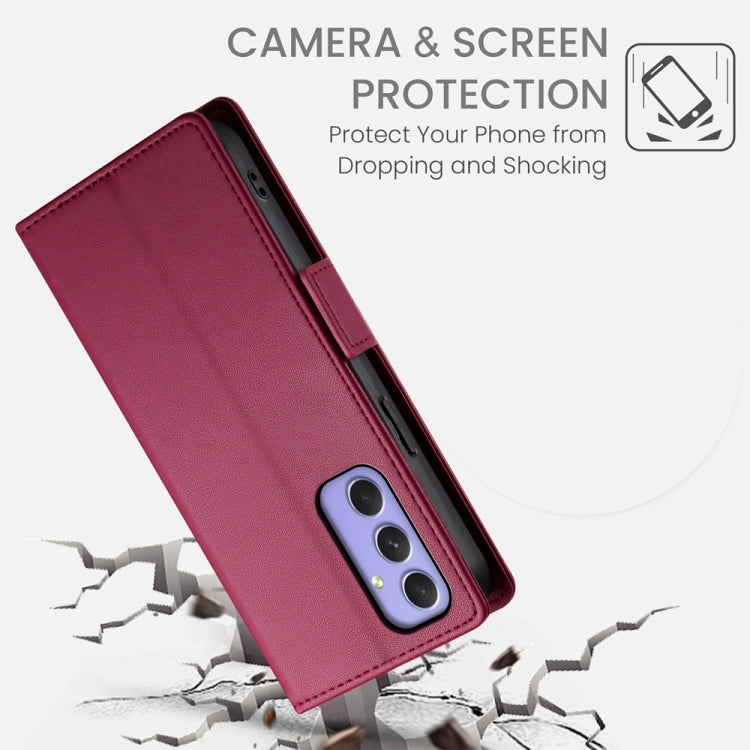 For Samsung Galaxy A55 5G Side Buckle Magnetic Frosted Leather Phone Case