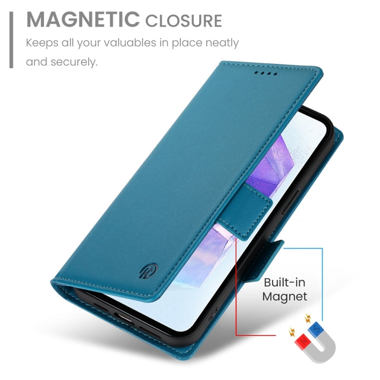 For Samsung Galaxy A55 5G Side Buckle Magnetic Frosted Leather Phone Case