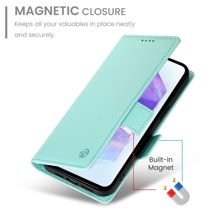 For Samsung Galaxy A55 5G Side Buckle Magnetic Frosted Leather Phone Case