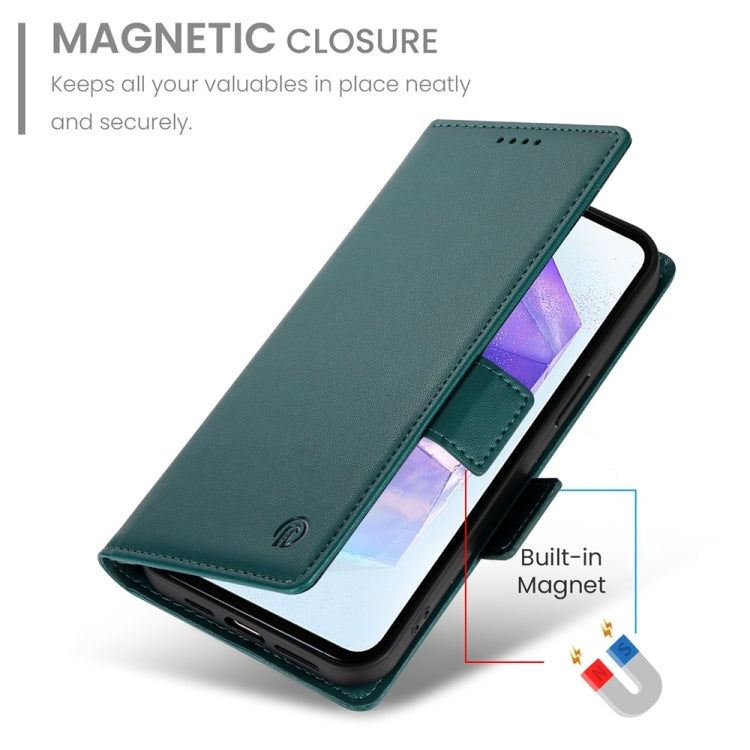 For Samsung Galaxy A55 5G Side Buckle Magnetic Frosted Leather Phone Case