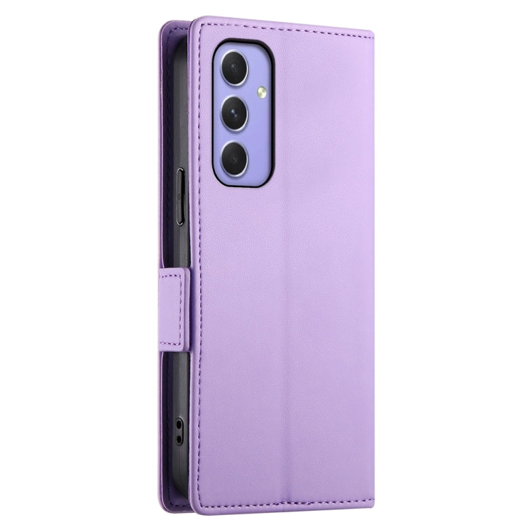 For Samsung Galaxy A55 5G Side Buckle Magnetic Frosted Leather Phone Case
