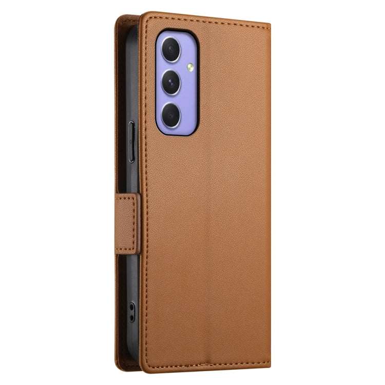 For Samsung Galaxy A55 5G Side Buckle Magnetic Frosted Leather Phone Case