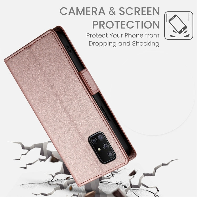 For Samsung Galaxy A71 4G Side Buckle Magnetic Frosted Leather Phone Case