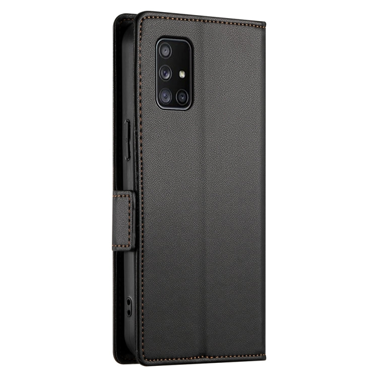 For Samsung Galaxy A71 4G Side Buckle Magnetic Frosted Leather Phone Case