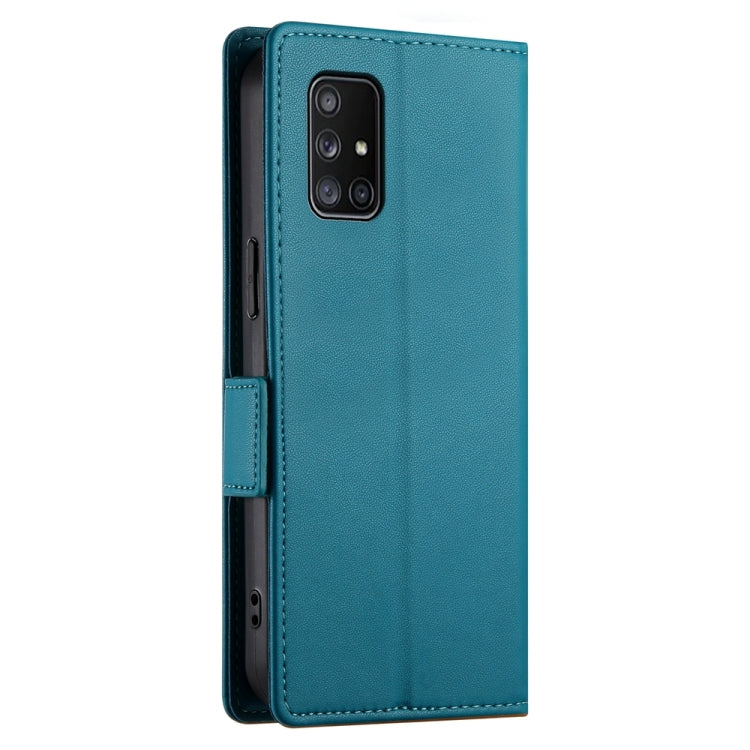 For Samsung Galaxy A71 4G Side Buckle Magnetic Frosted Leather Phone Case