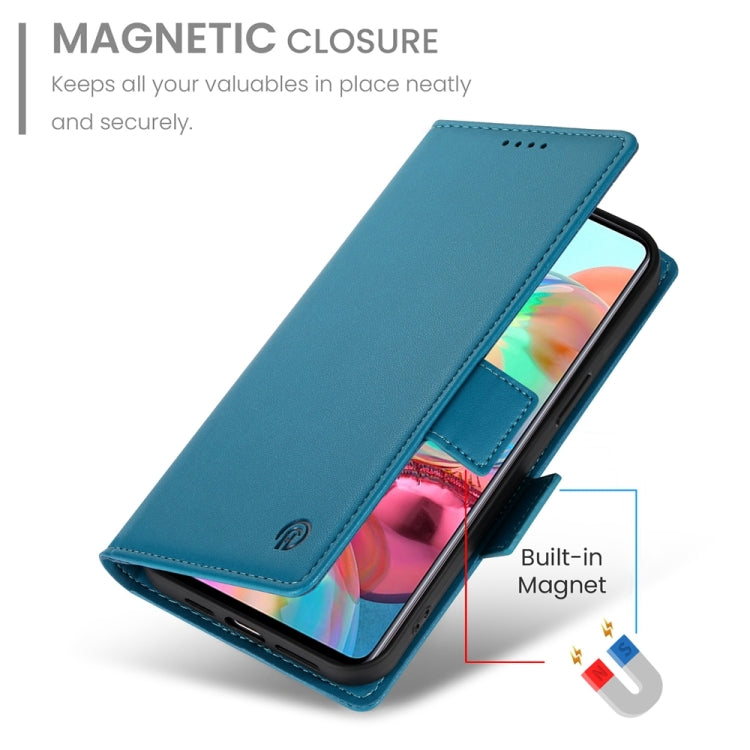 For Samsung Galaxy A71 4G Side Buckle Magnetic Frosted Leather Phone Case