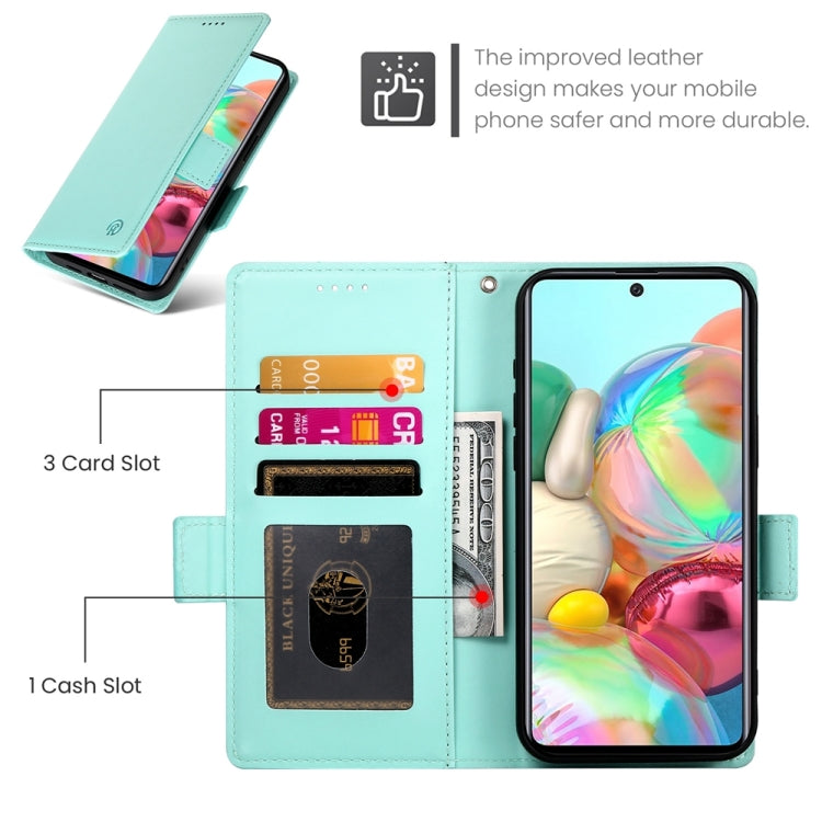 For Samsung Galaxy A71 4G Side Buckle Magnetic Frosted Leather Phone Case