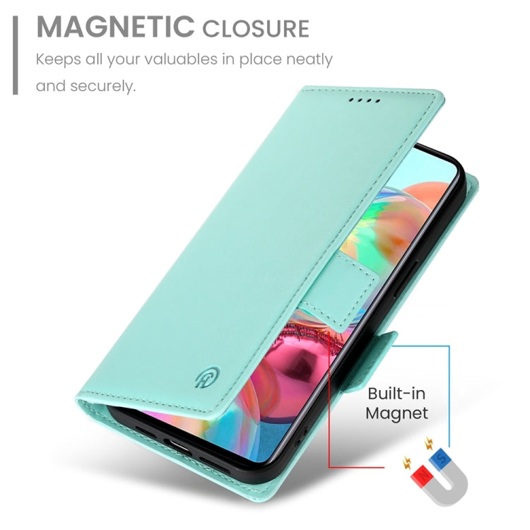 For Samsung Galaxy A71 4G Side Buckle Magnetic Frosted Leather Phone Case