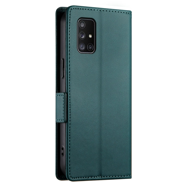 For Samsung Galaxy A71 4G Side Buckle Magnetic Frosted Leather Phone Case