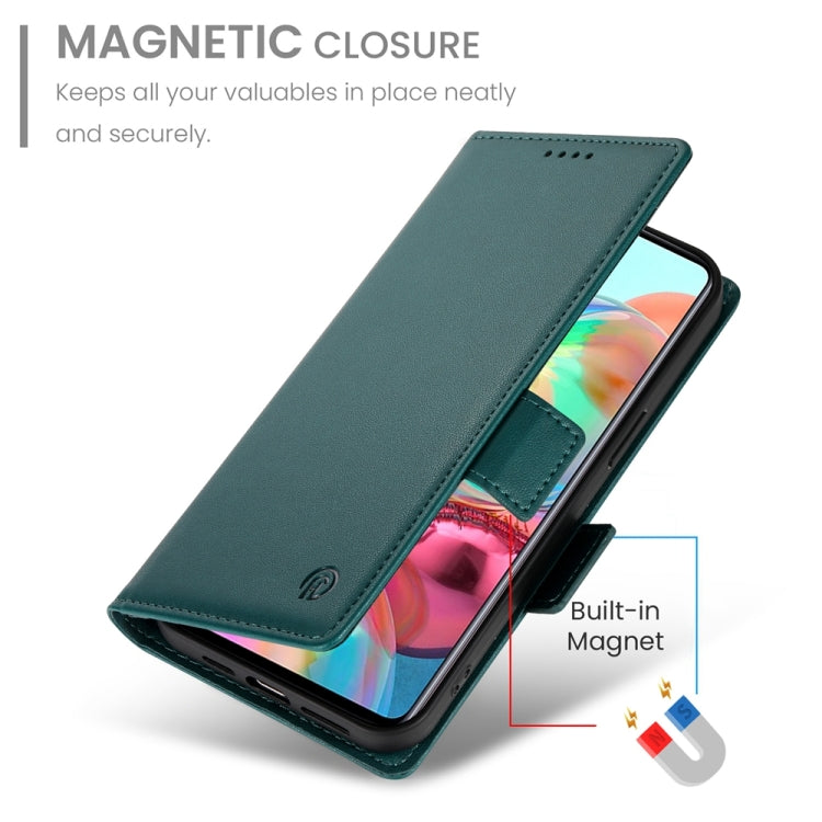 For Samsung Galaxy A71 4G Side Buckle Magnetic Frosted Leather Phone Case