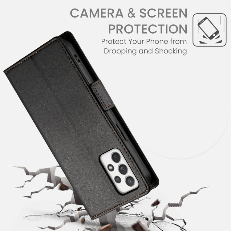 For Samsung Galaxy A72 4G / 5G Side Buckle Magnetic Frosted Leather Phone Case
