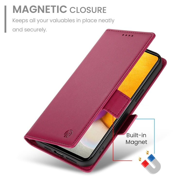 For Samsung Galaxy A72 4G / 5G Side Buckle Magnetic Frosted Leather Phone Case