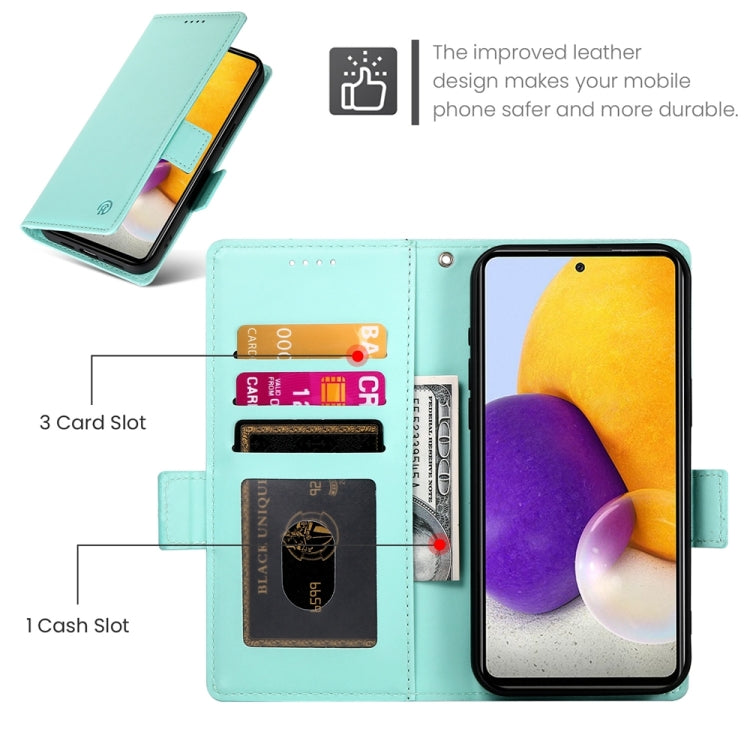 For Samsung Galaxy A72 4G / 5G Side Buckle Magnetic Frosted Leather Phone Case