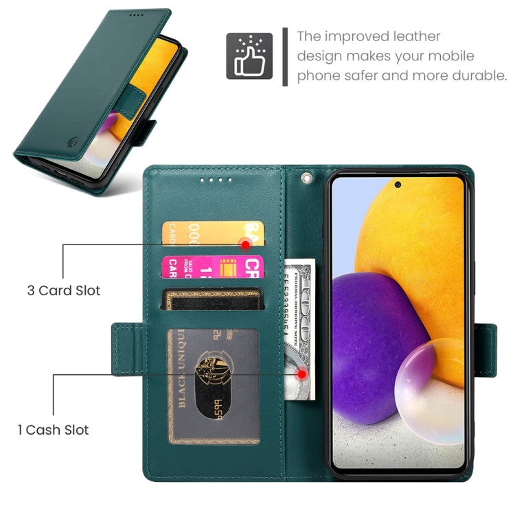 For Samsung Galaxy A72 4G / 5G Side Buckle Magnetic Frosted Leather Phone Case