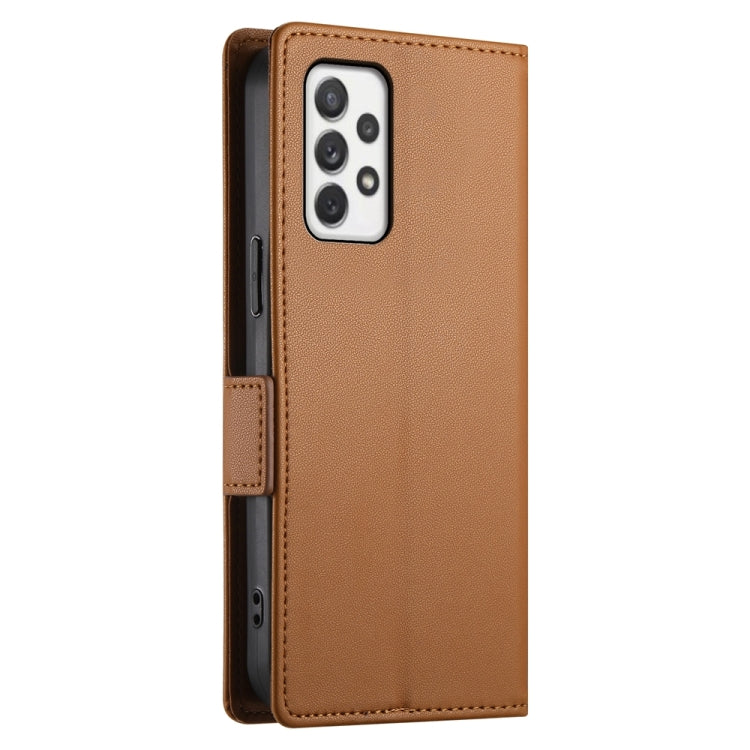 For Samsung Galaxy A72 4G / 5G Side Buckle Magnetic Frosted Leather Phone Case