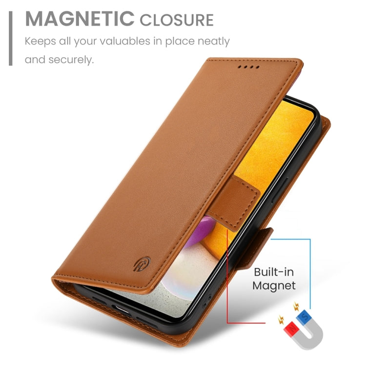 For Samsung Galaxy A72 4G / 5G Side Buckle Magnetic Frosted Leather Phone Case