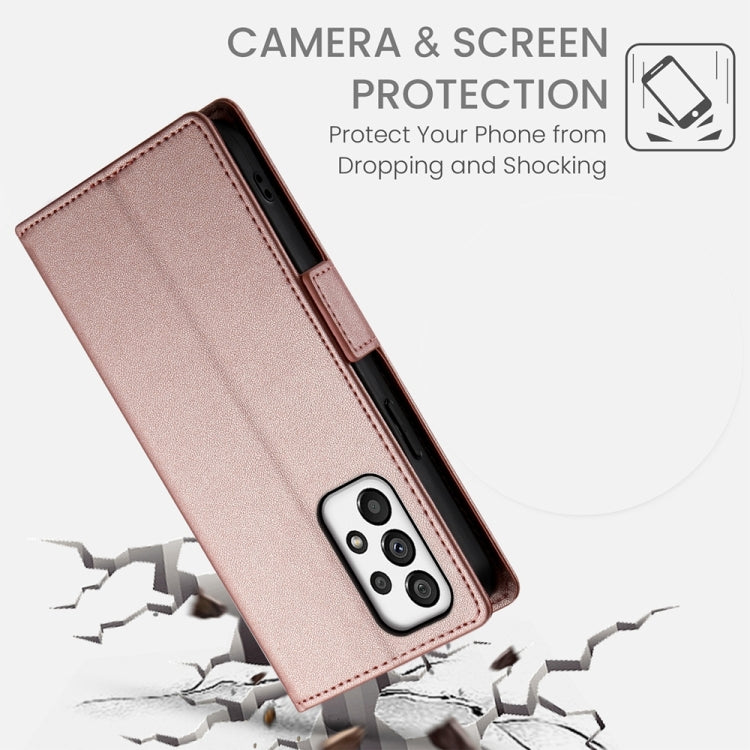 For Samsung Galaxy A73 5G Side Buckle Magnetic Frosted Leather Phone Case